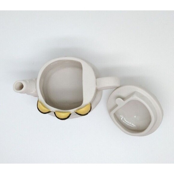 Hallmark Houston Harvest Teapot Praying Angels Stars Lid Ceramic White 3.5" VTG - Picture 6 of 9